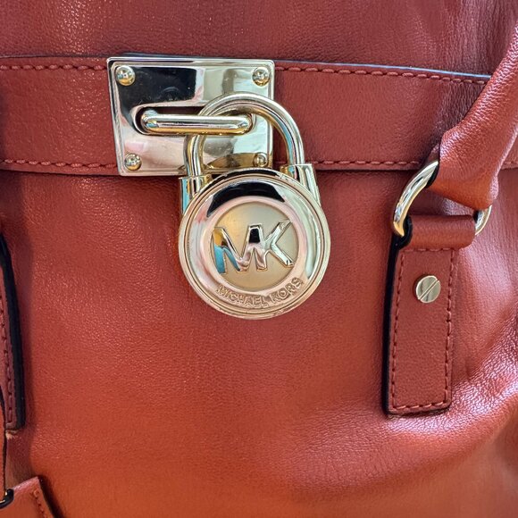 Michael Kors Large Hamilton Tote- Orange - Picture 2 of 8